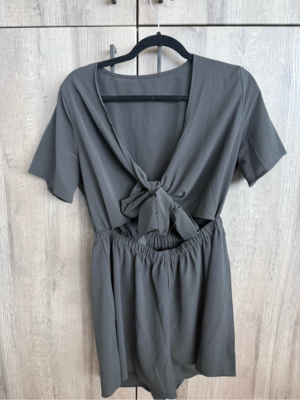 H&M black Tie-Front Romper